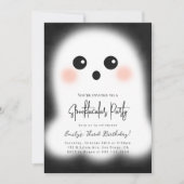 Cute Ghost Halloween Party Invitation Kaart (Voorkant)