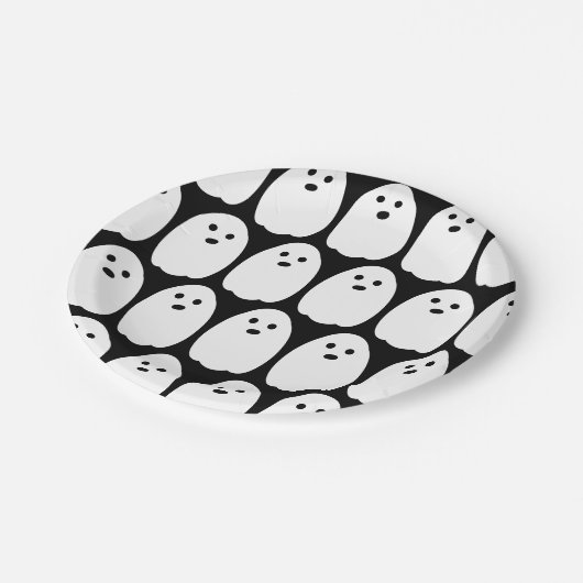 Cute Ghost Halloween Party Papieren Bordje (Gekanteld)