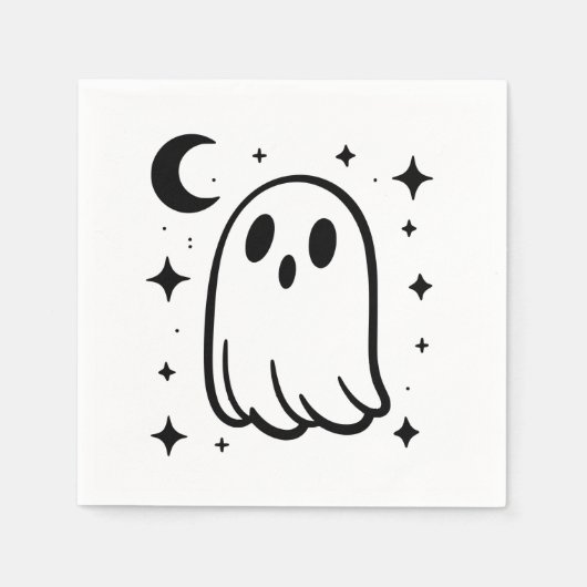Cute Ghost Halloween Party Servet (Voorkant)