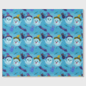 Cute Ghost Halloween Pattern Cadeaupapier (Vlak)
