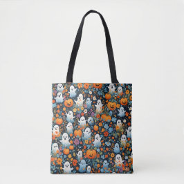 Cute Ghost Halloween Pattern Tote Bag