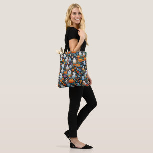 Cute Ghost Halloween Pattern Tote Bag