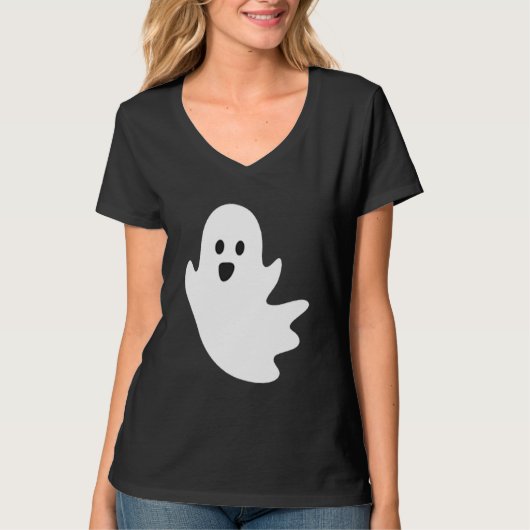 Cute Ghost Halloween Pocket Boo T-shirt (Voorkant)