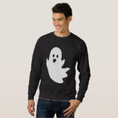 Cute Ghost Halloween Pocket Boo Trui (Voorkant volledig)