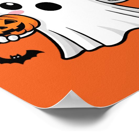 Cute Ghost Halloween Poster (Hoek)
