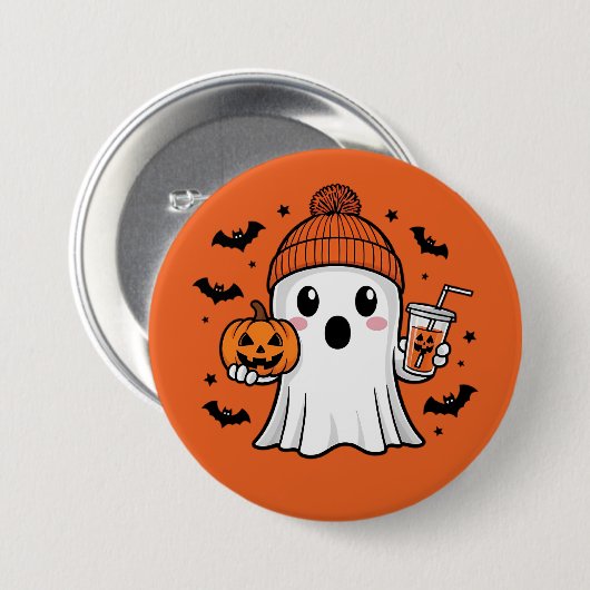 Cute Ghost Halloween Ronde Button 7,6 Cm (Voorkant /achterkant)