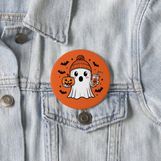 Cute Ghost Halloween Ronde Button 7,6 Cm (In situ)