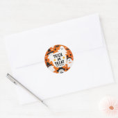 Cute Ghost Halloween Ronde Sticker (Envelop)