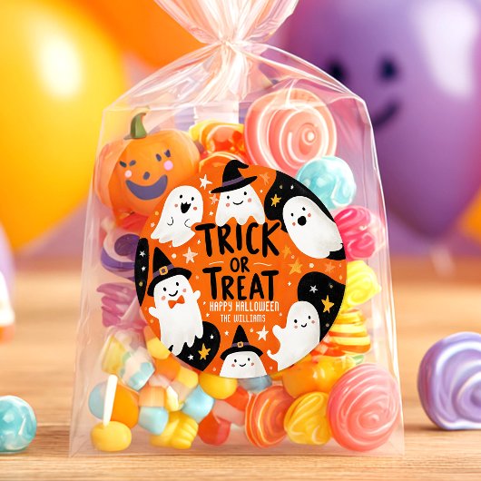 Cute Ghost Halloween Ronde Sticker