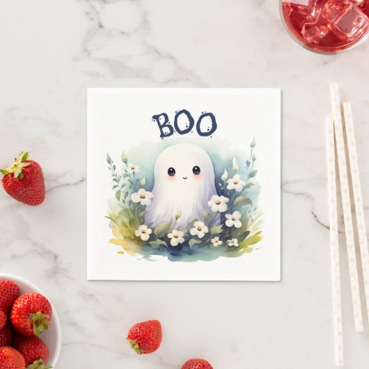 Cute Ghost Halloween Servet (Insitu)