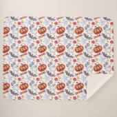 Cute ghost Halloween Sherpa Deken (Voorkant (horizontaal))