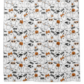 Cute Ghost Halloween Shower Curtain Douchegordijn (Voorkant)