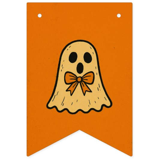 Cute Ghost Halloween Slinger Vlag Vlaggetjes (Tweede vlag)
