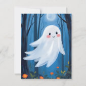 Cute Ghost Halloween Spooky Feestdagenkaart (Voorkant)