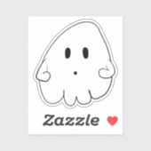 Cute Ghost Halloween Sticker (Vel)