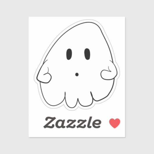 Cute Ghost Halloween Sticker (Vel)