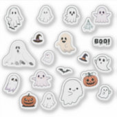 Cute Ghost Halloween Sticker Pack  (Voorkant)