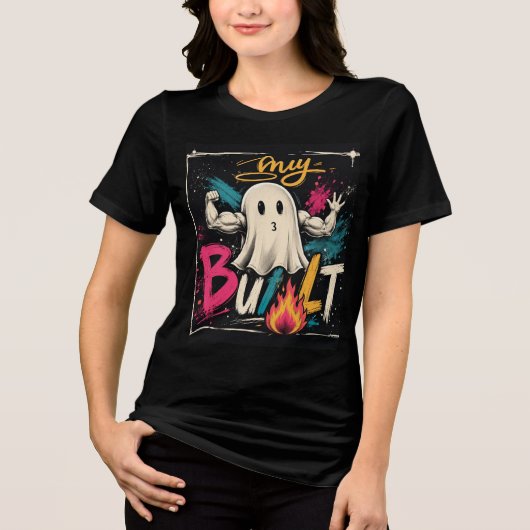 Cute Ghost Halloween T-shirt (Voorkant)