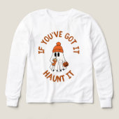 Cute Ghost Halloween Tote with Pumpkin Spice Vibes (Voorkant)