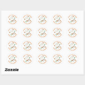 Cute Ghost Halloween Treat Bag Ronde Sticker (Vel)