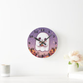 Cute Ghost Halloween Wall Clock ⏰👻 Ronde Klok (Huis)