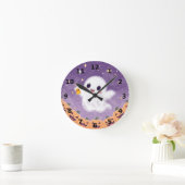 Cute Ghost Halloween Wall Clock ⏰🎃 Ronde Klok (Huis)
