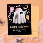 Cute Ghost Happy Halloween Briefkaart