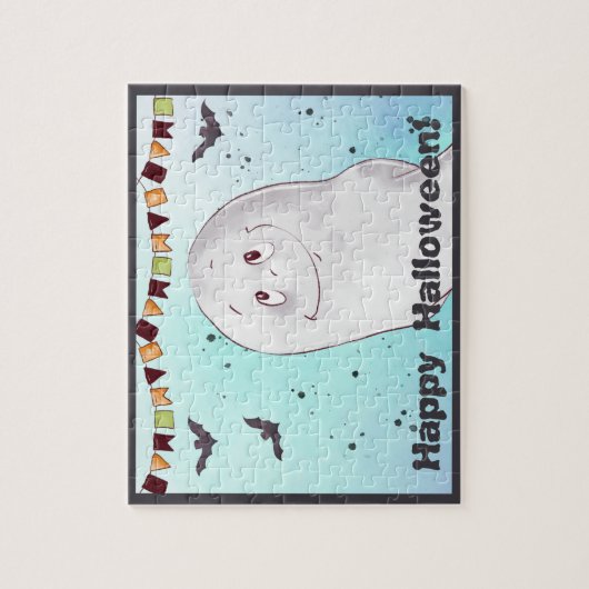 Cute Ghost Happy Halloween Legpuzzel (Verticaal)