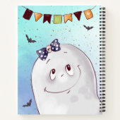 Cute Ghost Happy Halloween Notitieboek (Achterkant)