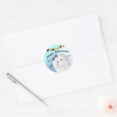 Cute Ghost Happy Halloween Ronde Sticker (Envelop)