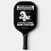 Cute Ghost Hunter Personalized Birthday Gag Pickleball Paddle (Achterkant)