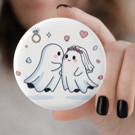 Cute Ghost Huwelijksaanzoek Speldje Knop Set