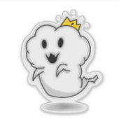 Cute Ghost King Sticker (Voorkant)