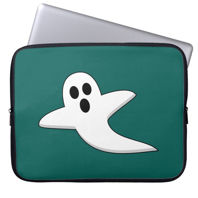 Cute Ghost Laptop Sleeve (Voorkant)