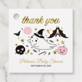 Cute Ghost Little Boo Halloween Baby shower Bedankjes Labels (Voorkant)