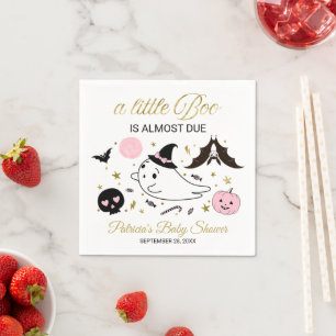 Cute Ghost Little Boo Halloween Baby shower Servet