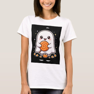 Cute Ghost Lollypop Candy Halloween T-Shirt