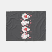 Cute Ghost Love Hearts Valentines Day Womens Teens Fleece Deken (Voorkant (Horizontaal))