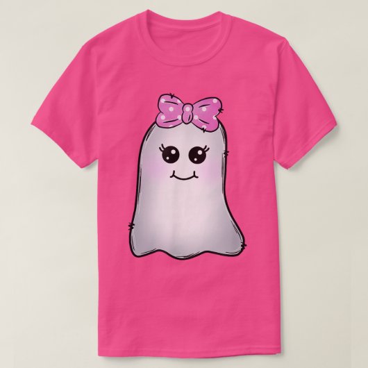Cute Ghost met borst- en Accessoires vrouwen T-shirt (Design voorkant)