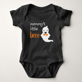 Cute Ghost met Oranje Stropdas mama's kleine boe Romper
