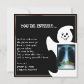 Cute Ghost met Snoep Halloween Party Uitnodigingen (Voorkant)