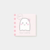 Cute Ghost Name Waterverf Pink Notes (Voorkant)