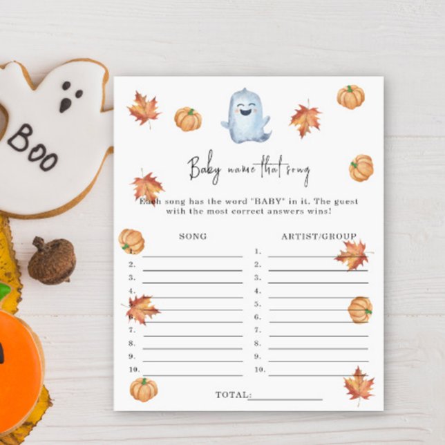 Cute ghost - Noem dat nummer baby shower spel (Creator heeft geüpload)