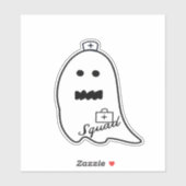 Cute Ghost Nurse Halloween Hand drawn Hospital Sta Sticker (Vel)