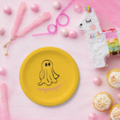 Cute ghost on skateboard papieren bordje (Feest)