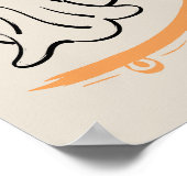 Cute ghost on skateboard poster (Hoek)
