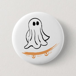 Cute ghost on skateboard ronde button 5,7 cm