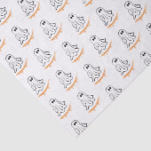 Cute ghost on skateboard tissuepapier (Detail)