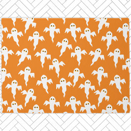 Cute Ghost Oranje Halloween Deurmat