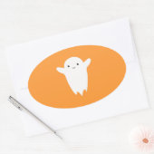 Cute Ghost Ovale Sticker (Envelop)